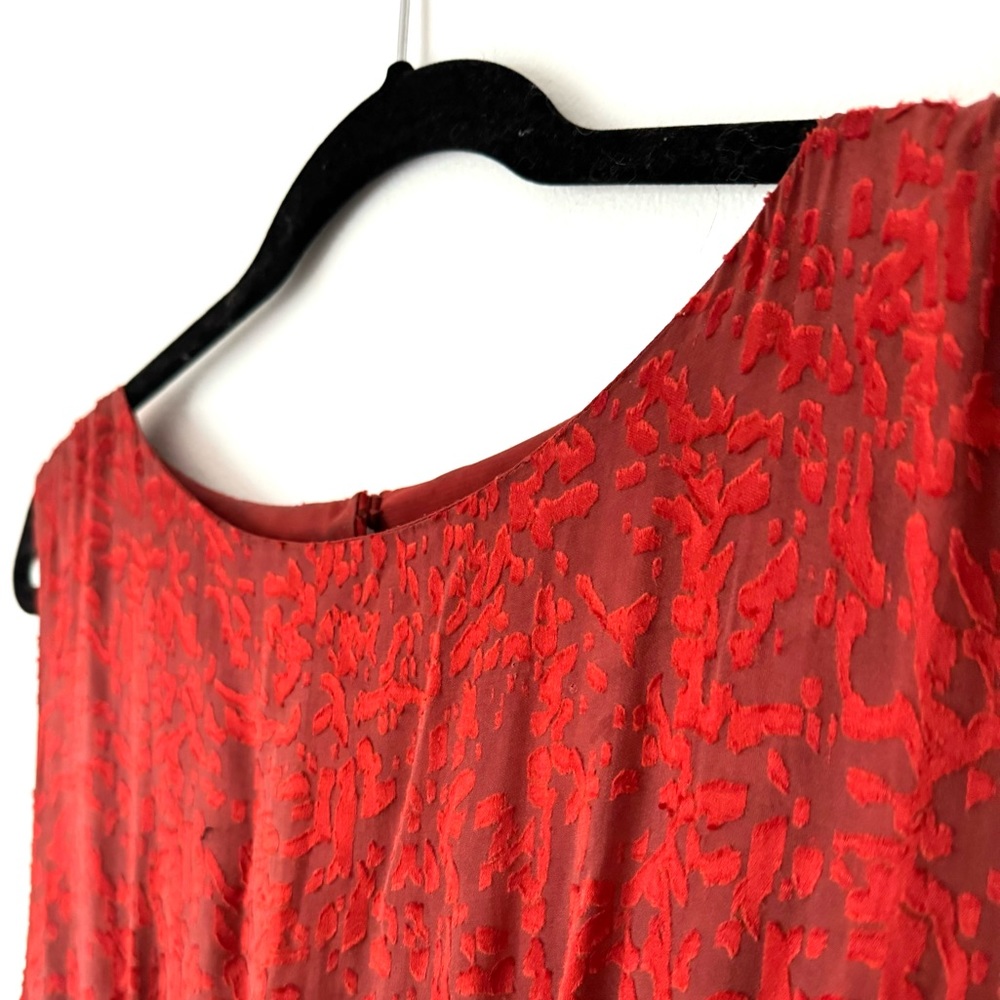 Alice + Olivia Burnt Red Skater Style Dress - Picture 4 of 10